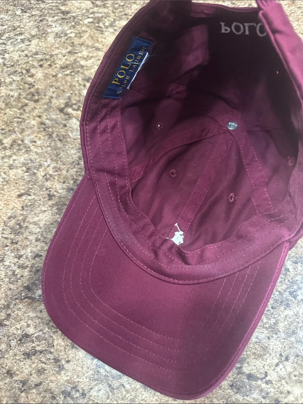 EUC Polo by Ralph Lauren Burgundy Polo Hat with White Pony